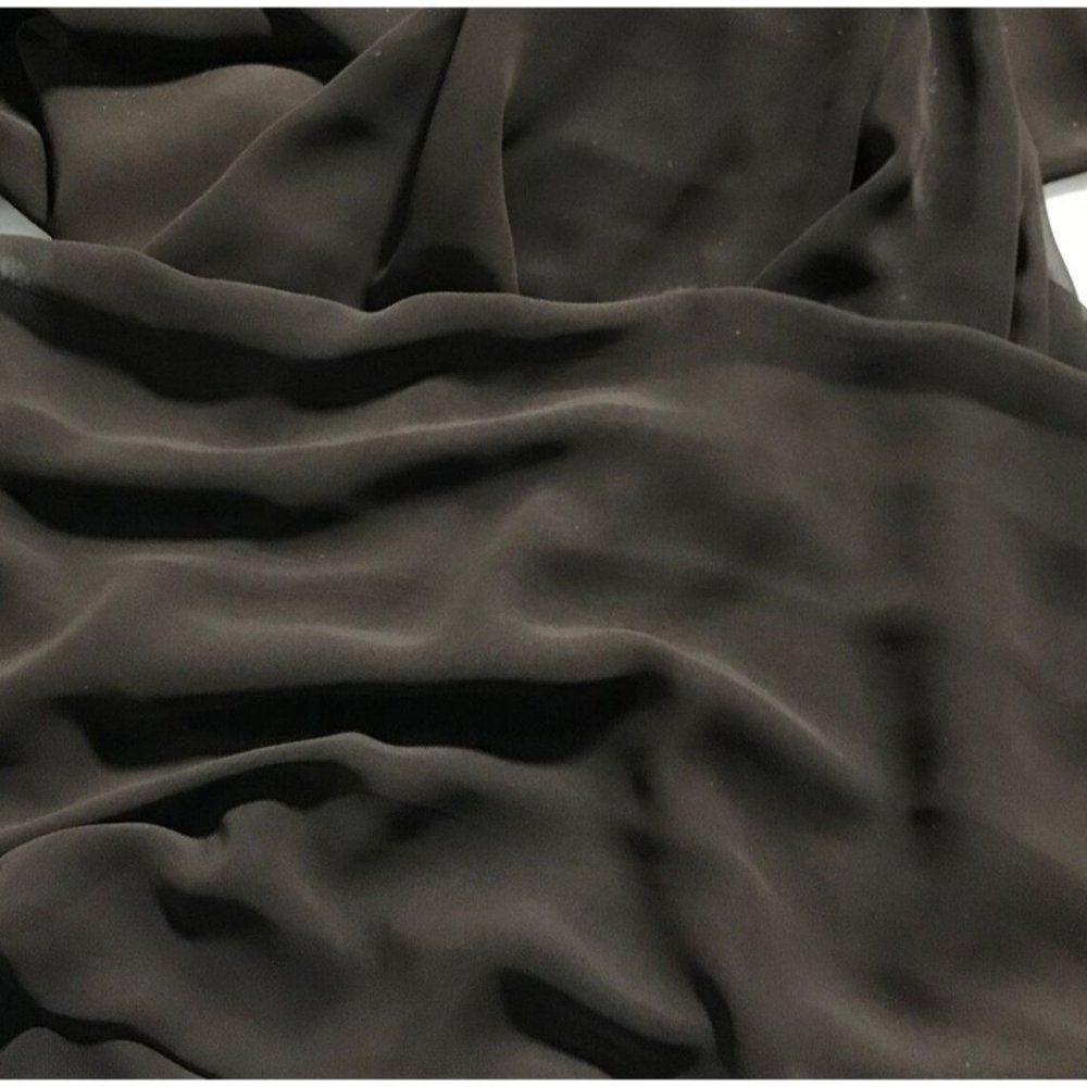 3 Yards - Chocolate Brown - Polyester Chiffon Fabric